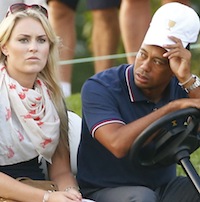 Kan Vonn beter golfen dan Woods skiën kan?